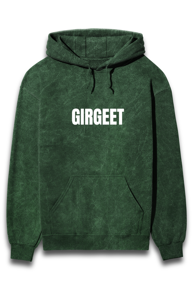 Girgeet Acid Wash Green Hoodie